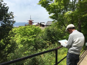 Kiyomizu Dera Temple - Un peintre