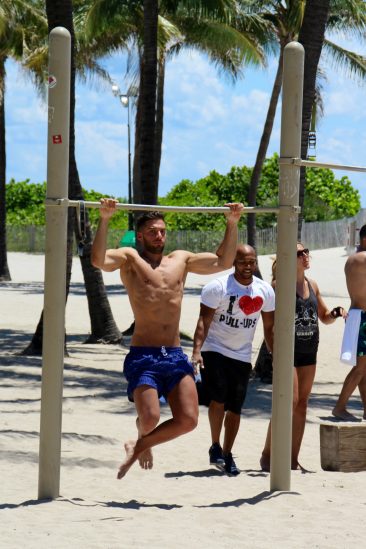 Julien en plein exercice