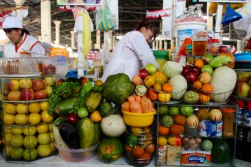 Marché: jus de fruits