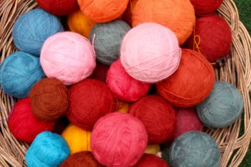 Démonstration de coloration de laines